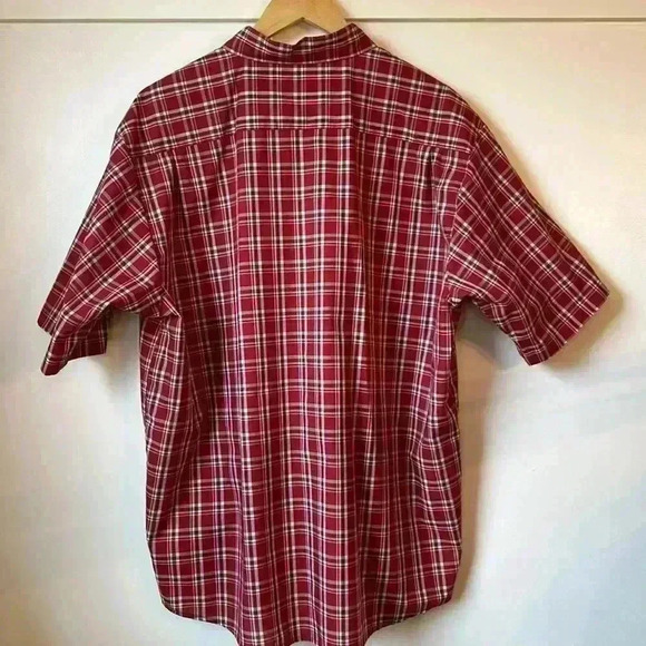 Wrangler Short Sleeve Button Down Plaid Shirt XL Men's Big & Tall Outdoor Work - Picture 8 of 8